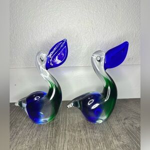 Pelican Glass Art Paperweight